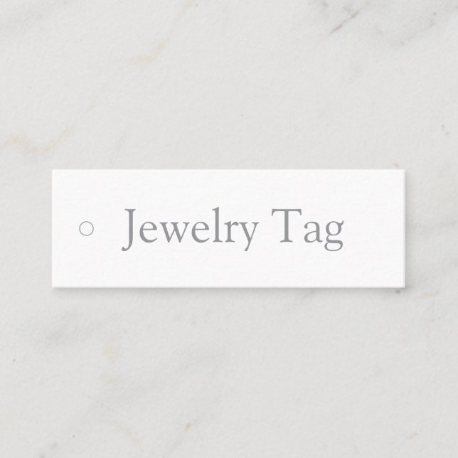 Jewellery Tag  (Front)