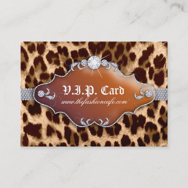 Jewellery Tanning VIP Club Card Leopard Brown (Front)