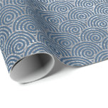 Jewellery Waves Art Deco Blue Silver Vip Wrapping Paper<br><div class="desc">Minimalism and Elegance 
Glam and Chic Delicate Wrapping Paper</div>