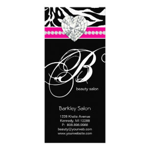Jewellery Zebra Beauty Salon Spa Pink Rack Card