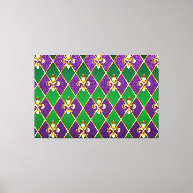 Jewelry Background Mardi Gras Canvas Print (Front)