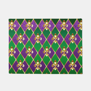 Jewelry Background Mardi Gras Doormat