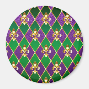 Jewelry Background Mardi Gras Magnet