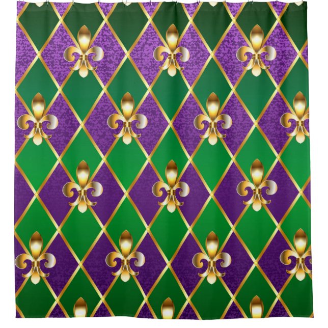 Jewelry Background Mardi Gras Shower Curtain (Front)