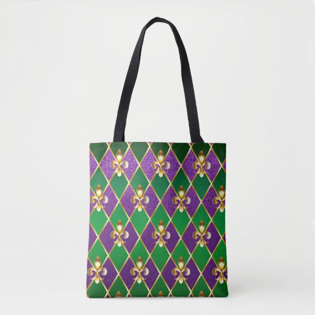 Jewelry Background Mardi Gras Tote Bag (Front)