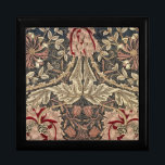 Jewelry Box - William Morris Floral Art Nouveau<br><div class="desc">Beautiful jewelry box with a William Morris floral pattern on the lid from the arts and crafts period.</div>