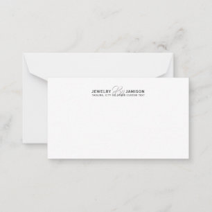 JEWELRY BY Personal Name Brand Business Silver Whi Card