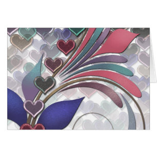 Jewels Hearts Card (Blank)