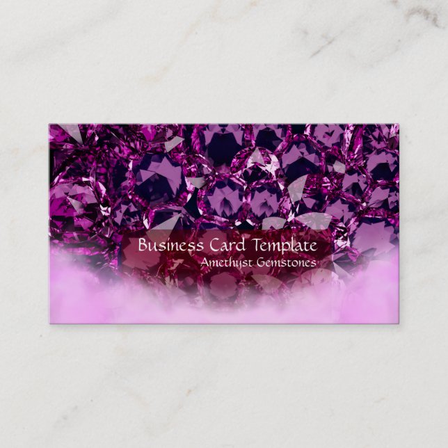 Jewels of Amethyst Gemstones Business Card (Front)