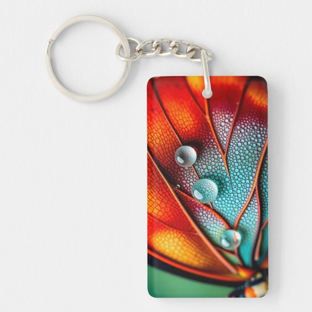 Jewels on a Fiery Wing Key Ring (Front)