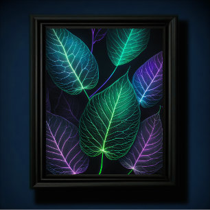 Jeweltone Leaves Poster