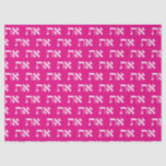 Jewish Aleph Tav White on Princess Pink Tissue Paper<br><div class="desc">Hebrew Aleph Tav wrapping paper, white typography on a Princess Pink background. Individually the letters represent: 'Aleph' the 'Author' of life and 'Tau' the 'Mark' of the Covenant. (Like: 'X marks the spot', 'I was here' or 'this is mine'). Hebrew reads right to left. When the letters Aleph-Tav are put...</div>