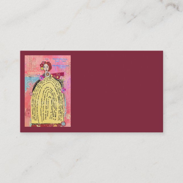 Jewish art Pregnancy gift Bible verse art Business Card (Front)