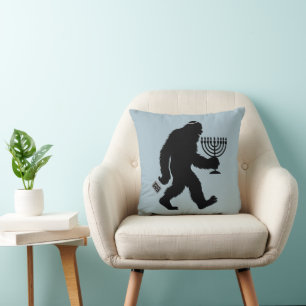 Jewish Bigfoot Hanukkah Chanukah Humour Hilarious Cushion
