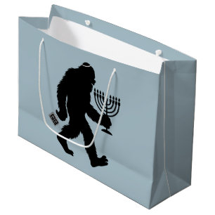 Jewish Bigfoot Hanukkah Chanukah Humour Hilarious Large Gift Bag