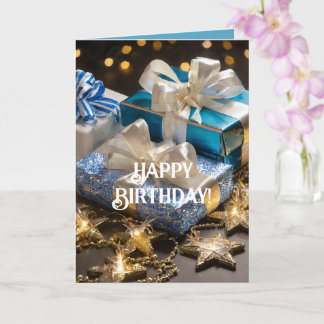 Jewish Birthday Card, 5" x 7" Folded Greeting Card