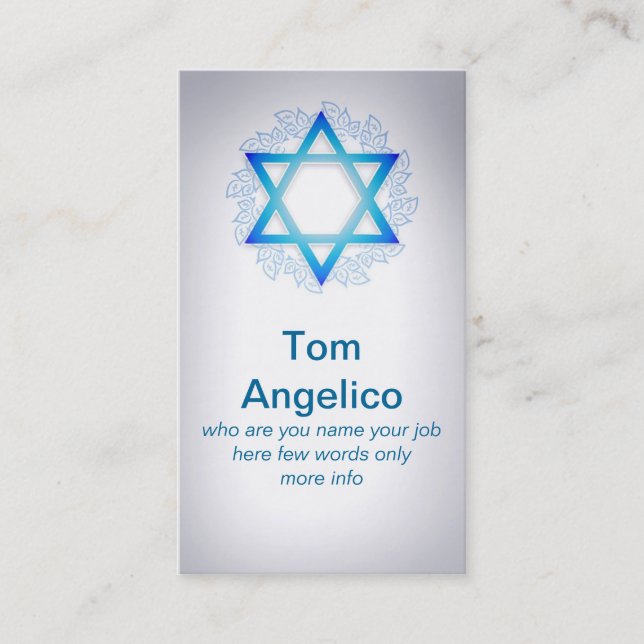 Jewish business card (Front)