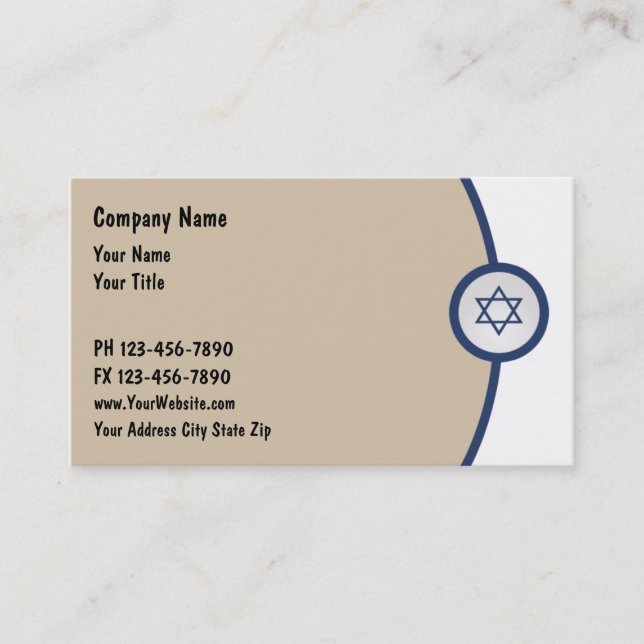 Jewish Business Cards (Front)