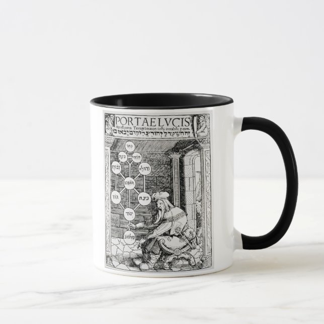Jewish cabbalist holding a sephiroth, copy of an i mug (Right)