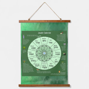 Jewish Calendar   Hanging Tapestry