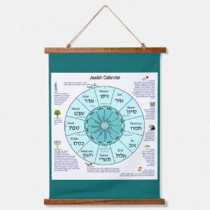 Jewish Calendar   Hanging Tapestry