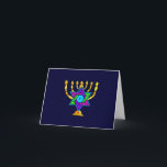 Jewish Candlesticks Card<br><div class="desc">Traditional Jewish candlesticks symbolising the Hebrew Jewish Star and Light.  If you are looking for Jewish gifts,  gift ideas for Bas and Bar Mitzvah,  weddings or Jewish holidays like Hanukkah and Passover please visit our greeting cards,  baby gifts and birthday presents.</div>