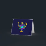 Jewish Candlesticks Card<br><div class="desc">Traditional Jewish candlesticks symbolising the Hebrew Jewish Star and Light.  If you are looking for Jewish gifts,  gift ideas for Bas and Bar Mitzvah,  weddings or Jewish holidays like Hanukkah and Passover please visit our greeting cards,  baby gifts and birthday presents.</div>