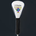 Jewish Candlesticks L'Chaim  Golf Head Cover<br><div class="desc">Jewish Candlesticks and Traditional Personalised Gifts and Apparel</div>