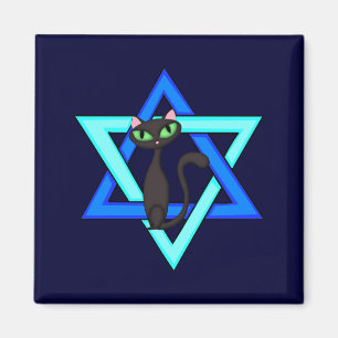 Jewish Cat Stars Magnet