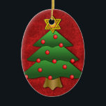Jewish-Christmas Ceramic Tree Decoration<br><div class="desc">tree ornament</div>