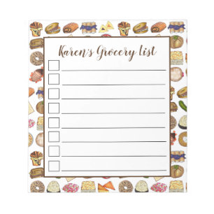 Jewish Cooking Cuisine Holiday Dinner Foods Print Notepad