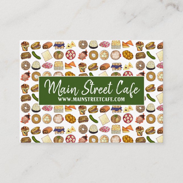 Jewish Deli Food Kosher Restaurant Cuisine Chef Business Card (Front)