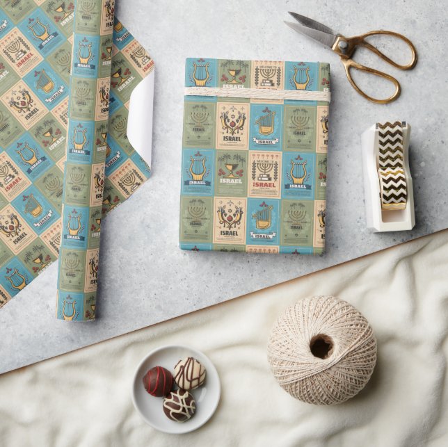 Jewish Gifts - Holiday Wrapping Paper - Israel Art (Crafts)