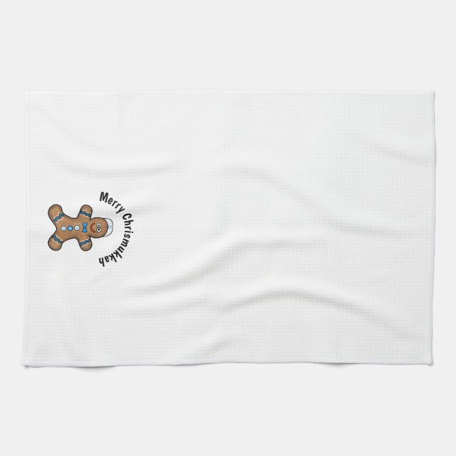 Jewish Gingerbread Man Kitchen Towel (Horizontal)