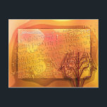 Jewish greetings postcard<br><div class="desc">Bright yellow happy greetings</div>