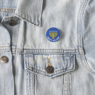 Jewish Hanukkah Button
