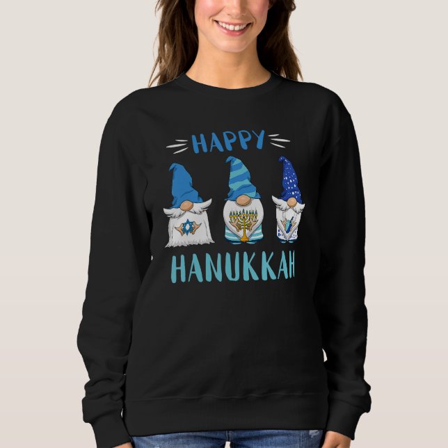 Jewish Hanukkah Gnome Menorah 2022 Happy Hanukkah Sweatshirt (Front)