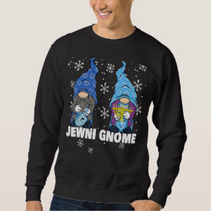 Jewish Hanukkah Menorah Dreidel Gnome Happy Gnomik Sweatshirt