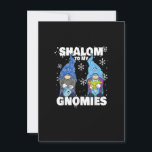 Jewish Hanukkah Menorah Dreidel Gnome Shalom To My Invitation<br><div class="desc">Gnomes Thanksgiving Halloween Merry Christmas and Happy Hallothanksmas outfit is gift for boys,  girls,  kids,  mum,  dad,  grandma,  men,  women,  teacher. October,  November,  And December,  Mix of Winter and Autumn! Celebrate the holidays with friends and family</div>