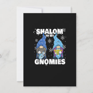 Jewish Hanukkah Menorah Dreidel Gnome Shalom To My Invitation