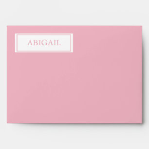 Jewish Hebrew Girl Baby Naming Pink Invitation Envelope