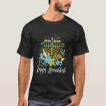Jewish Holiday Hanukkah Chanukah Floral Menorah Ca T-Shirt<br><div class="desc">Jewish Holiday Hanukkah Chanukah Floral Menorah Candles.</div>