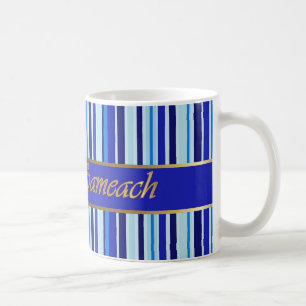 Jewish Holidays Blue Stripes Mug
