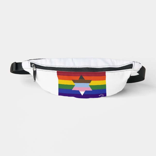 Jewish Inclusive Pride Flag Fanny Pack (Front)