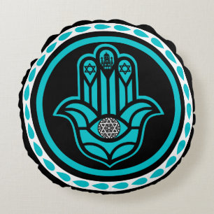 Jewish luck And Prosperity Gift Round Cushion