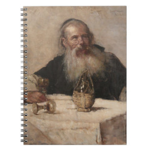 Jewish Man Drinking Wine (by Olga Boznanska) Notebook