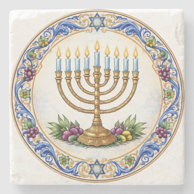 Jewish marble coaster (Front)
