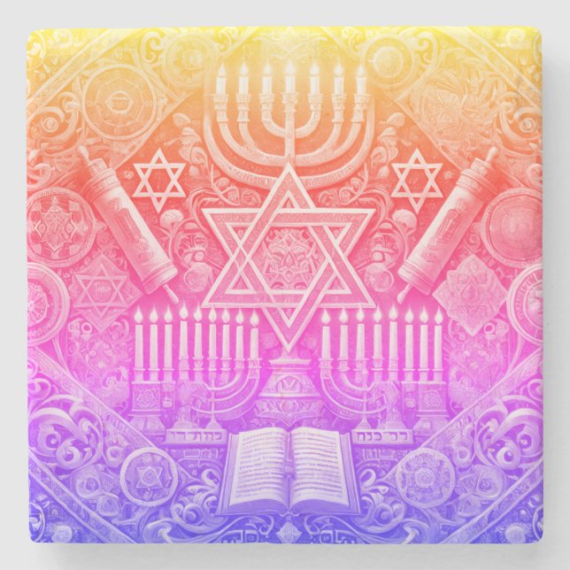 Jewish marble coaster (Front)