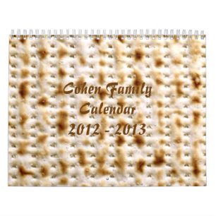 Jewish Matzo Wall Calendar, 2012-2014 ~ Customise! Calendar