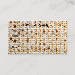 Jewish Matzoh Business Card ~ Customise!